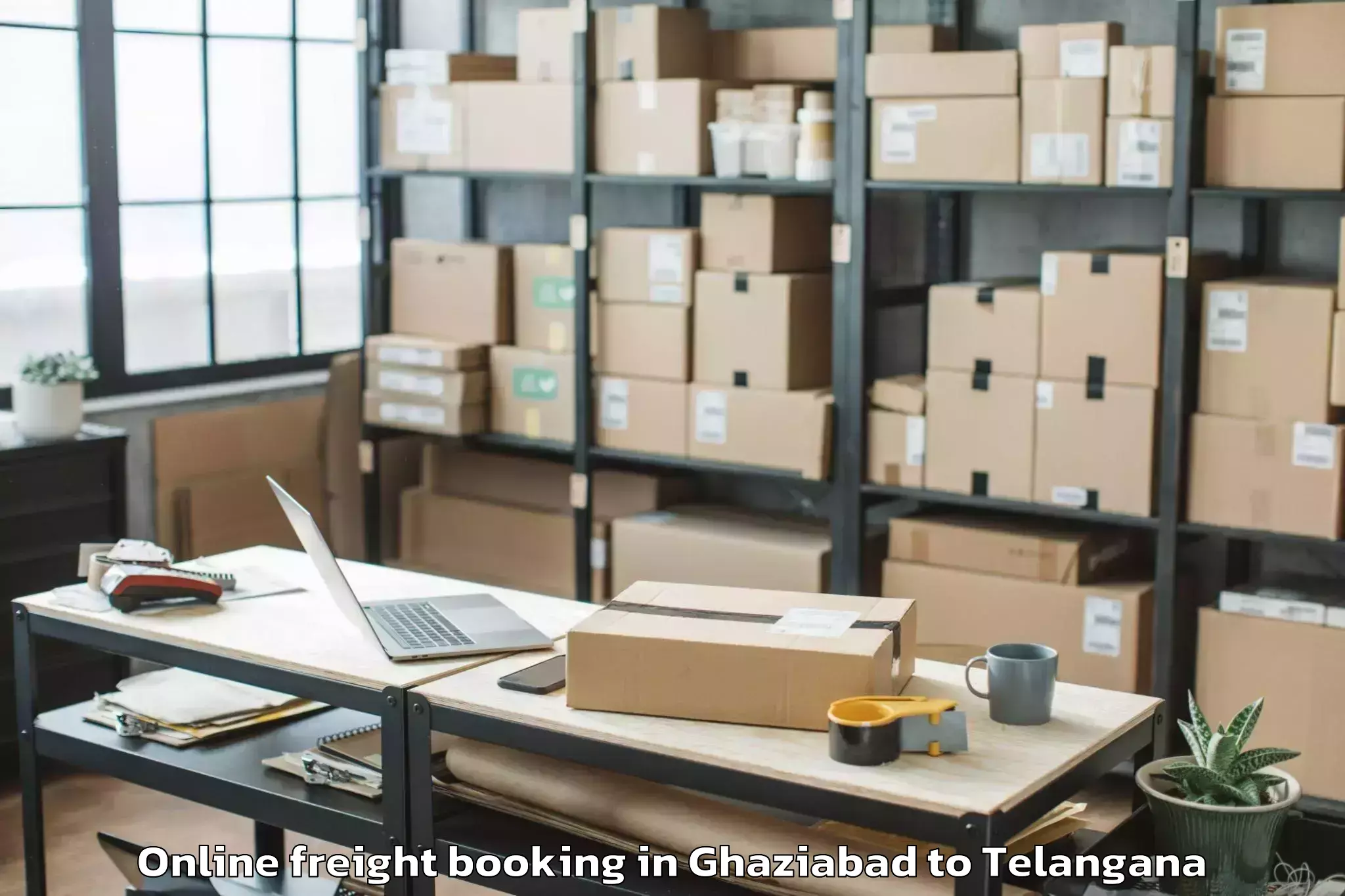 Top Ghaziabad to Konijerla Online Freight Booking Available